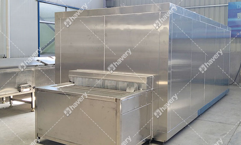 IQF Carrot Cube Freezing Process