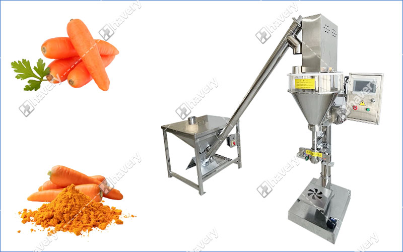 Carrot powder pouch packing machine