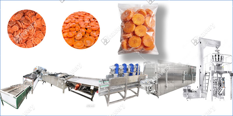 frozen carrot processing line